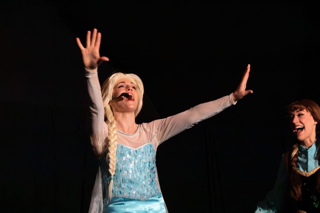 Elsa the snow queen at Sanctuary Arts Centre as part of Storybook Theatre presents A Princess Spectacular